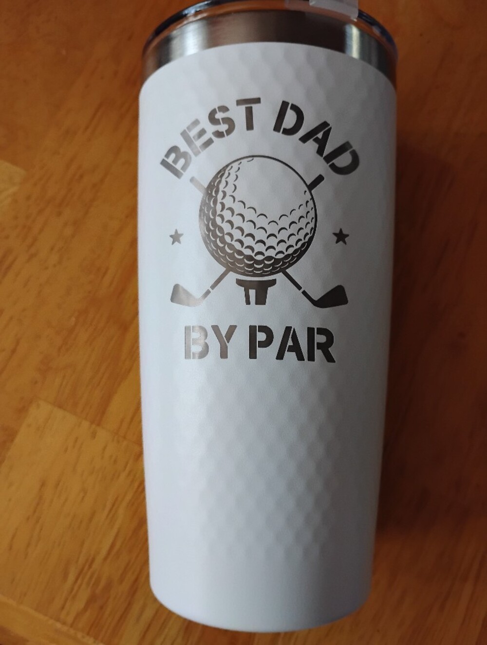 Source Unknown White Golf-Themed 'Best Dad By Par' Tumbler